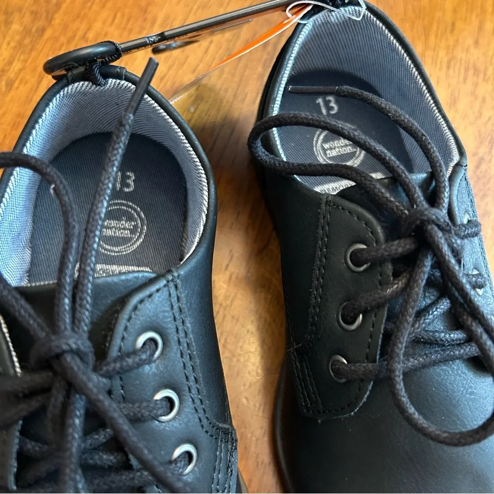 Black Oxford Dress Shoes | Boys Size 13 | NWT | Memory Foam | Wonder Nation